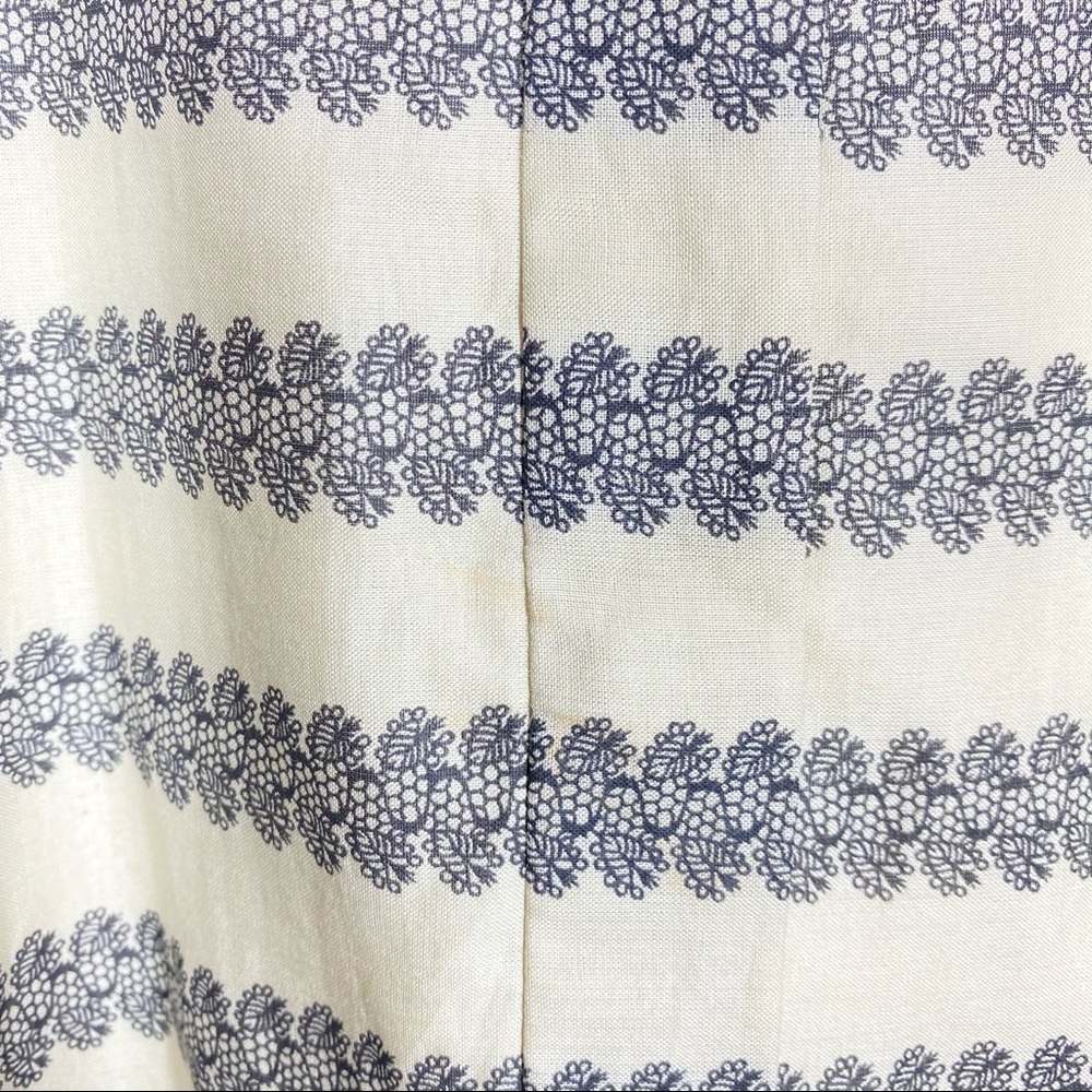 Madewell Dropwaist Trellis Stripe Swing Cotton Dress Black Tan Size Small NWT - Picture 13 of 13